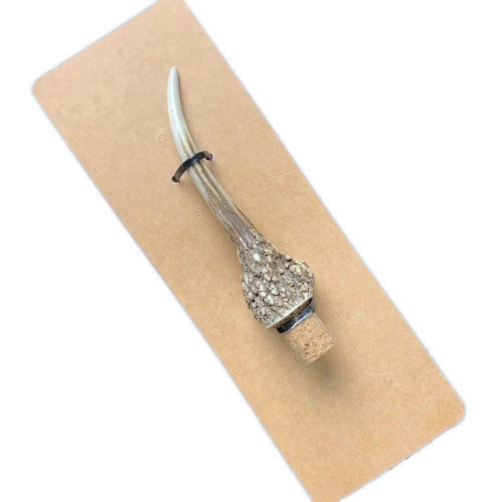 Tapon con real cuerno de ciervo, caza, vino, cerveza, botella, 172915